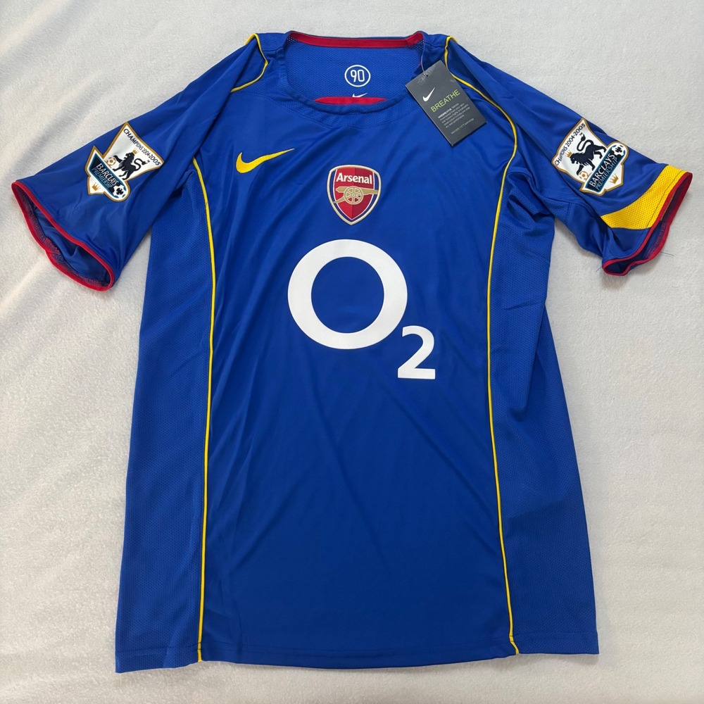 Nike Arsenal Thierry Henry 14 Jersey 2004-2005 Away Blue CD4230-496 Mens L NWT